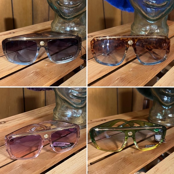 Black/Pink Color Fade Sunglasses - Picture 13 of 14